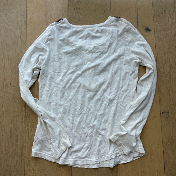 Free People Tiger Eyes Henley Button Sequin
White Gold Top - Picture 4 of 7